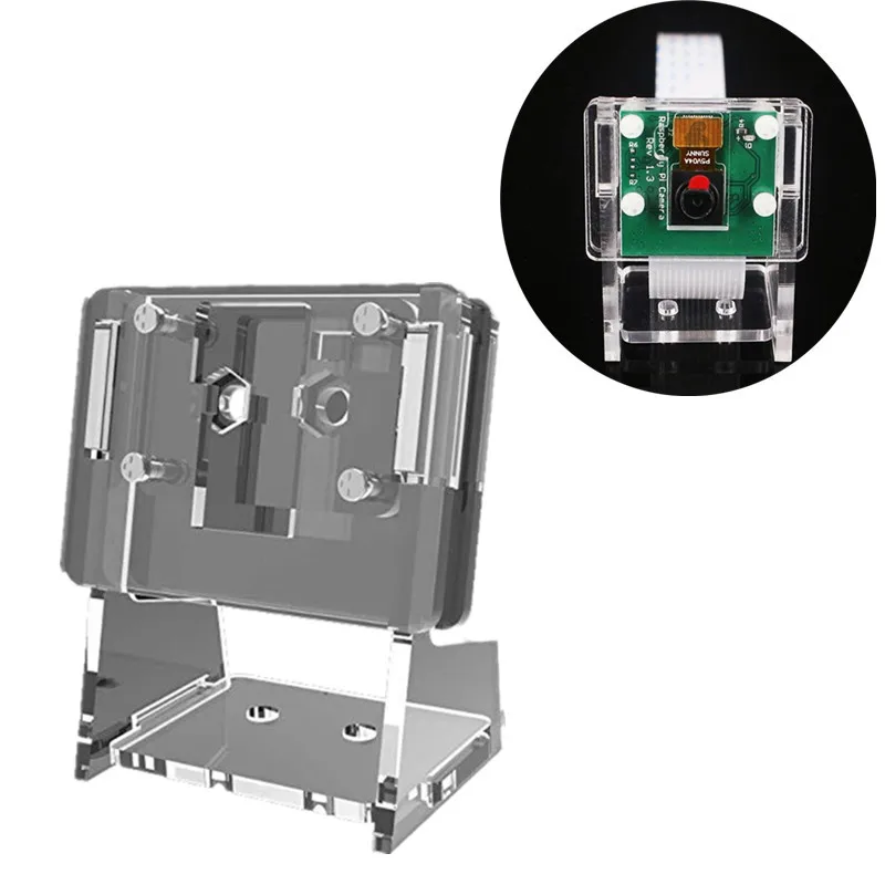 1 комплект прозрачный акриловый держатель для камеры 5 МП чехол Raspberry Pi 1-4 V2