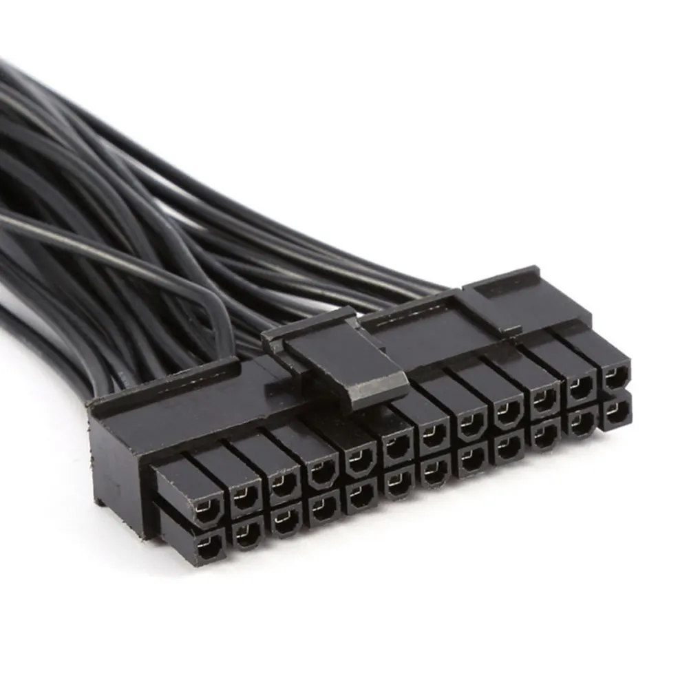 30CM Dual PSU Power Supply 24 pin ATX Motherboard Mainboard Adapter Connector Cable |