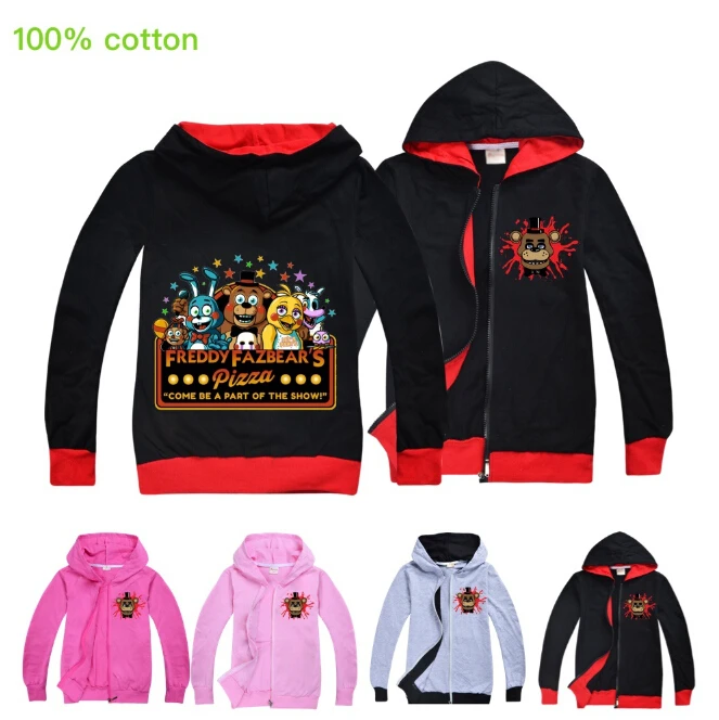 Новинка мультяшный кардиган для мальчиков худи одежда FNaF детские толстовки
