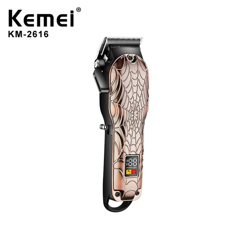 

Kemei Electric Hair Clipper Fast Charge LCD Digital Display Hair Trimmer for Men Carbon Steel Blade Hair Cutting Machine