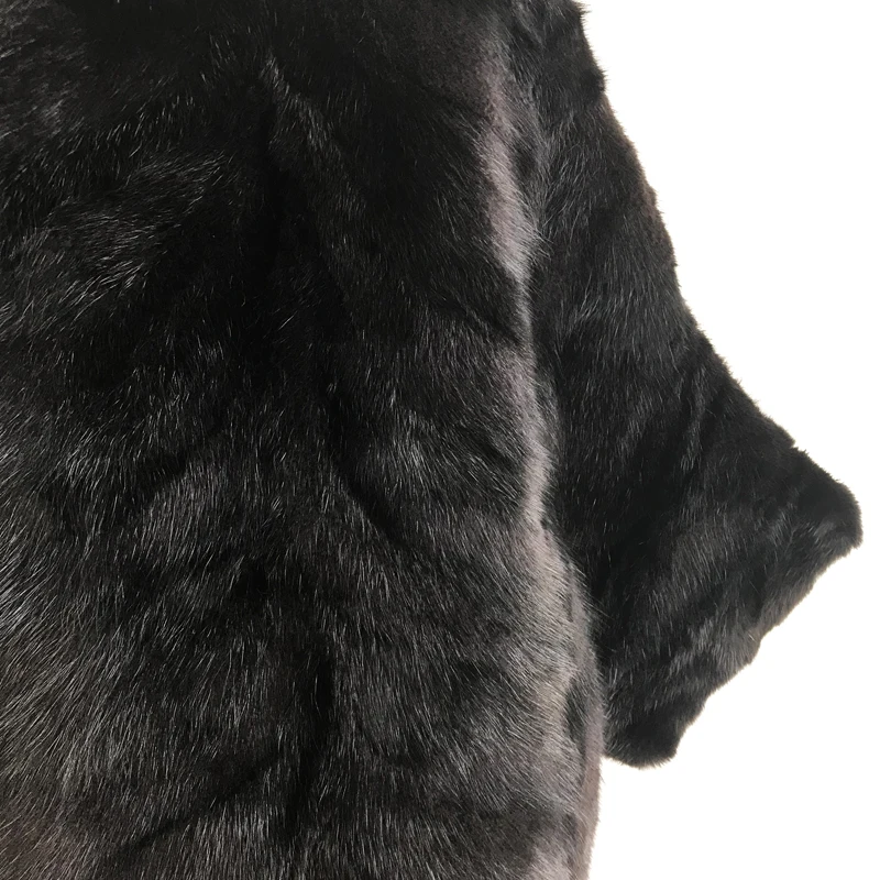 Шуба женская из 100% натурального меха норки с рукавами летучая мышь | Женская