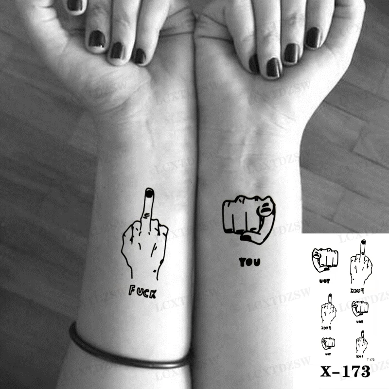 Waterproof Temporary Tattoo Sticker Creative Crawling Black Snake Personality Flash Tattoo Fake Tattoo For Girl Women Men
