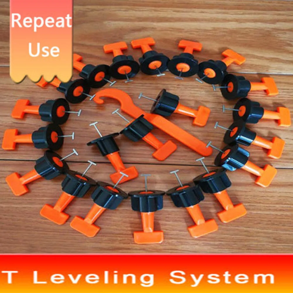 

50pcs Floor Master Level Wall System Wedges Spacers Positioning Pliers Tile Leveler T-lock