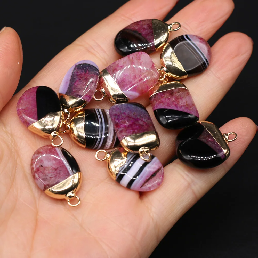 

Natural Stone Pendant Random Shape Agate Charms For DIY Necklace Bracelet Decoration Accessories Size 15-25mm