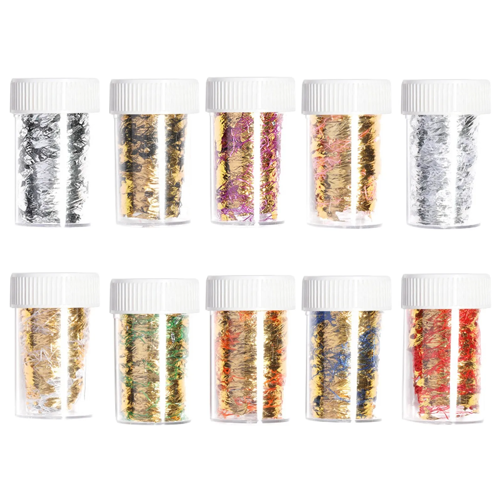 

10 pcs colorful Nail Stickers Gold Silver Foil Nail Art Holographic Aluminum Nail Foil Stickers Nail Sequins Nail Art Stickes