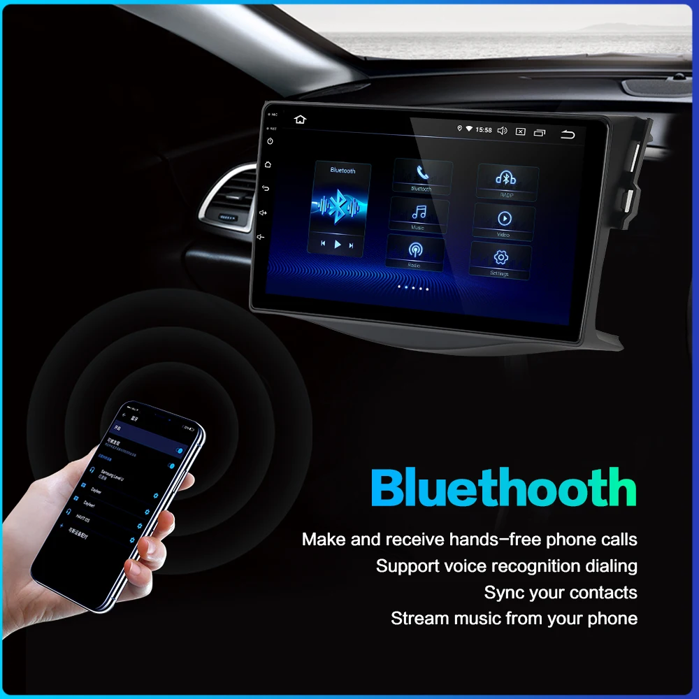 Dasaita " Android 9,0 Автомобильный мультимедийный для Toyota RAV4 РАДИО 2009 2010 2011 2012 Bluetooth gps навигатор 1 Din HDMI