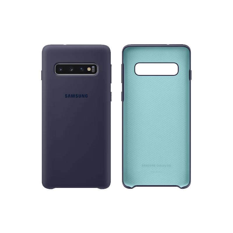 Официальный товар) Чехол samsung S10 S10 Plus S10e Galaxy Note 10 Plus силиконовый чехол - Цвет: Navy