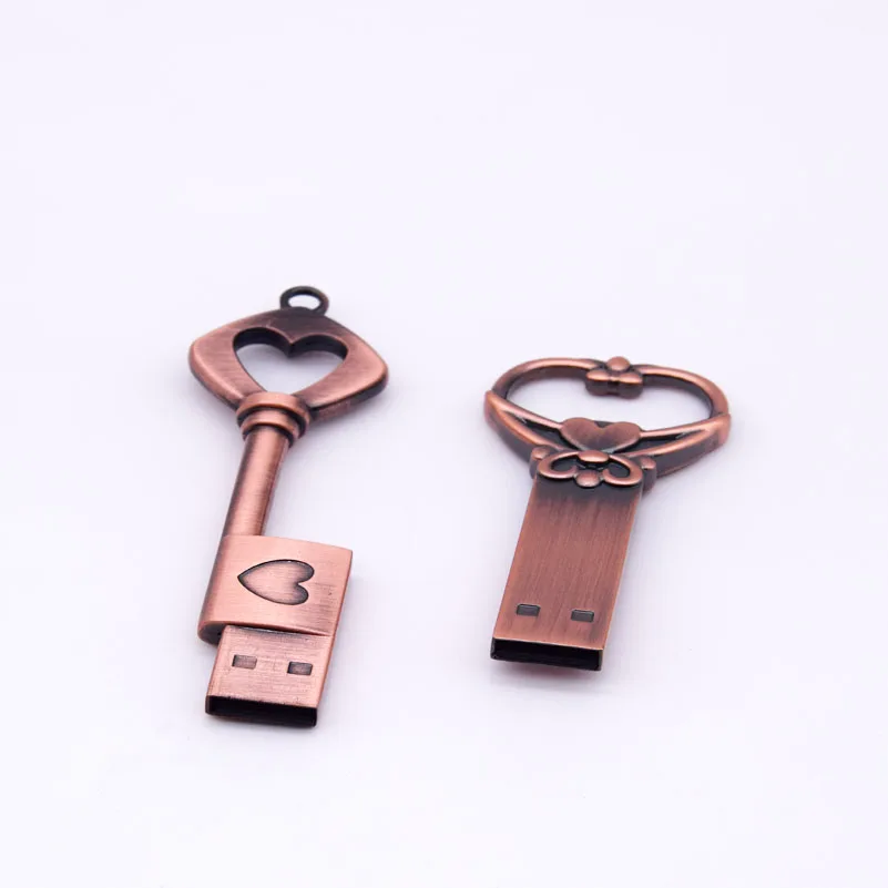 Новый креативный USB 2 0 32 ГБ 16 8 4 128 МБ металлический флеш-накопитель в форме сердца
