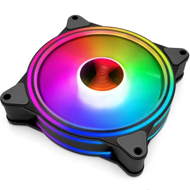 1pc Coolmoon RGB CPU Cooling PC Fans 120mm Adjustable Multilayer Backlit 12V 6pin Fan Cooler for | Компьютеры и офис