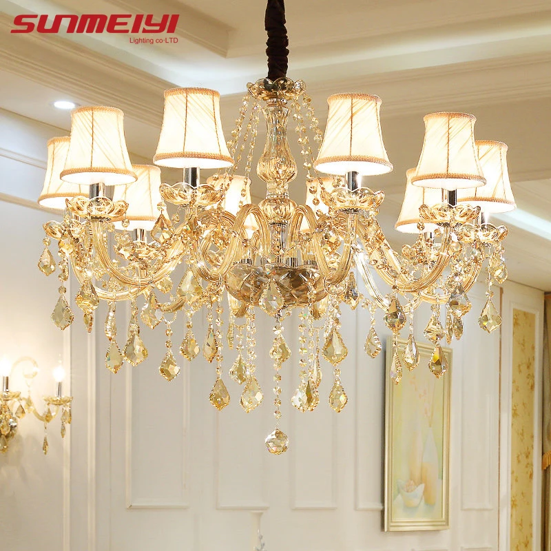 

Modern Crystal Chandeliers Home Lighting lustres de cristal Decoration Luxury Candle Chandelier Pendants Living Room Indoor Lamp