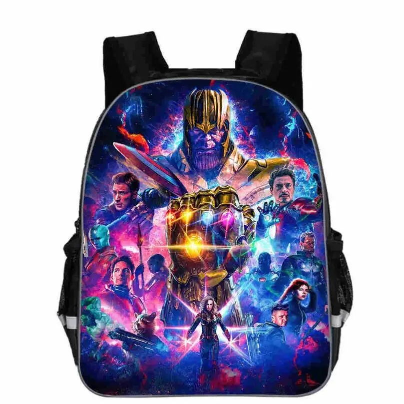 Мстители Бесконечность Войны Рюкзак танос печати мультфильм детей школьные