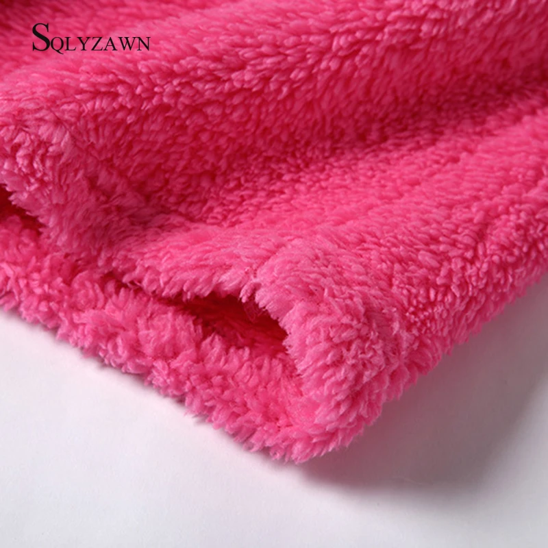 Женский флисовый комплект из двух предметов пикантный пушистый розовый черный