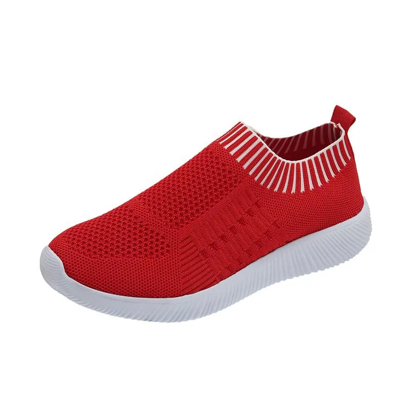 Breathable Womens Flat Shoes Slip On Lightweight Female Sneakers Summer Autumn Casual Chaussures Femme Shoes Mesh PW052