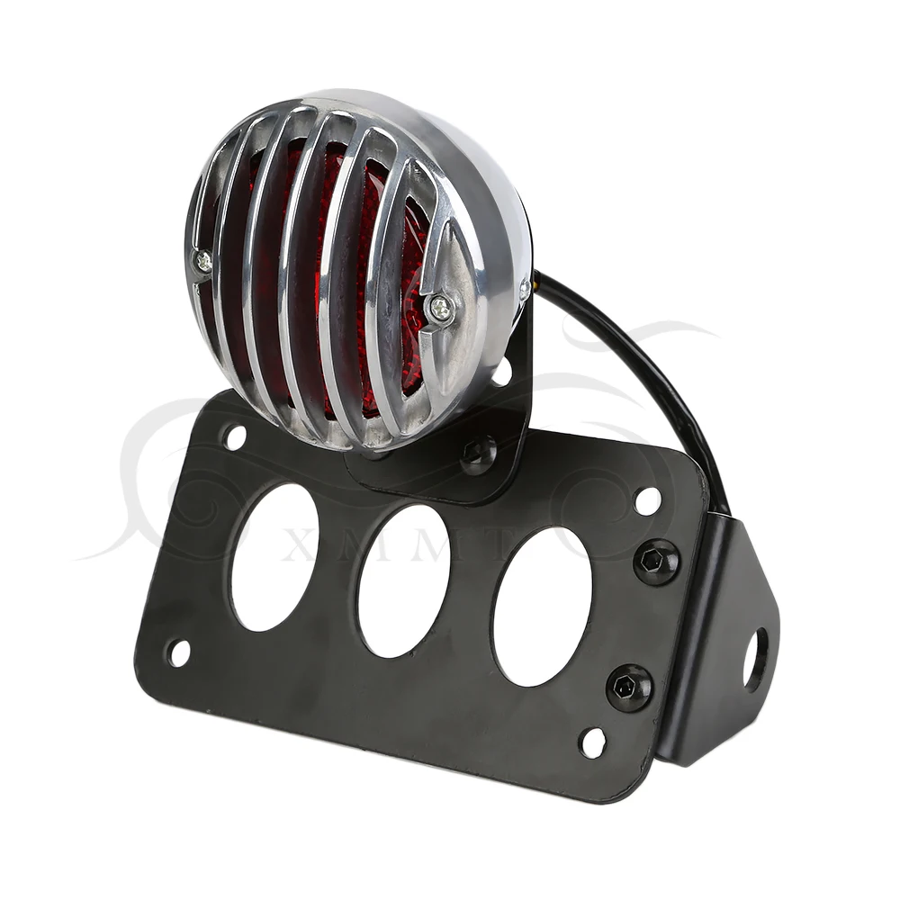 Мотоцикл боковое Крепление задний фонарь w/номерной знак кронштейн черный хром