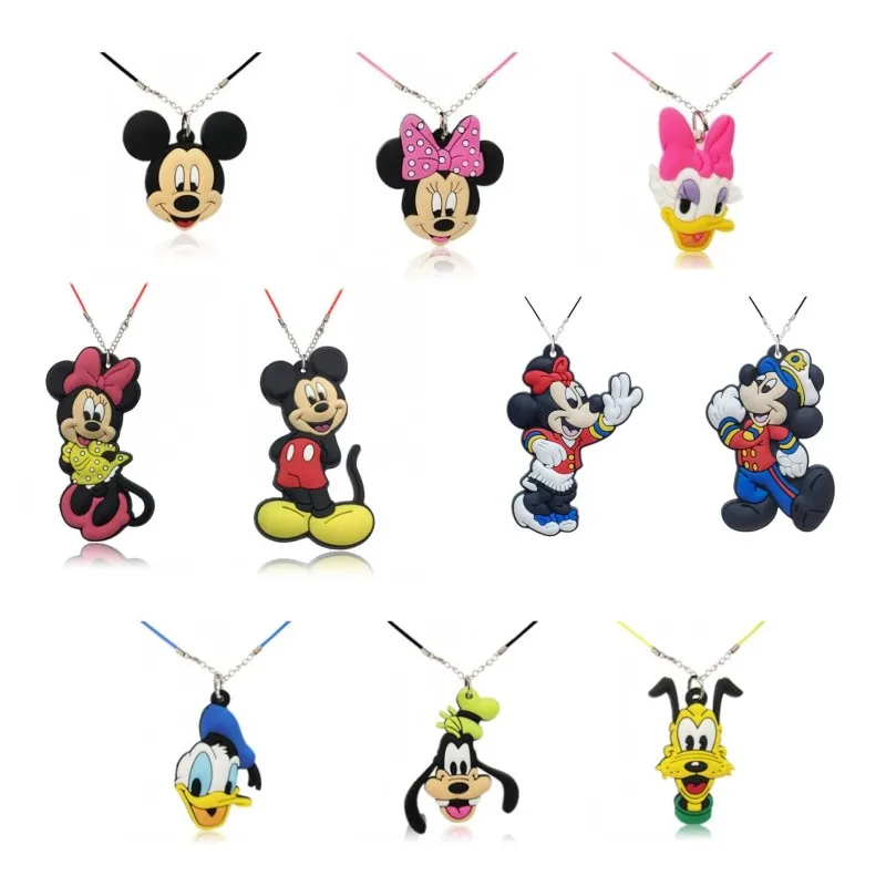 7603-01-10 mix20pcs 20 шт. ожерелье с подвеской с изображением героя мультфильма Микки Маус очаровательный чокер с цепочкой модные аксессуары для детей Рождественский подарок вечерние сувениры - Окраска металла: 7603-01-10 mix20pcs