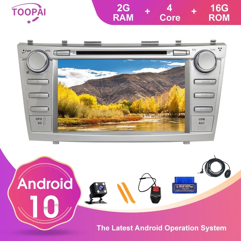TOOPAI Android 10 для Toyota Camry 2007 2008 2009 2010 2011 авто радио GPS навигация автомобильный