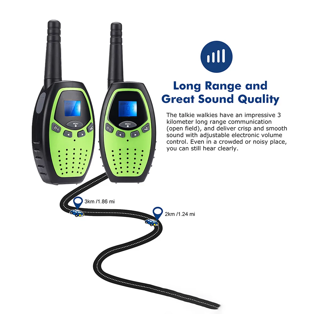 

Walkie Talkie Kids Walkie-Talkies 2 Pcs Mini Two-Way Radio Station PMR Christmas Gift/Family Use/Camping