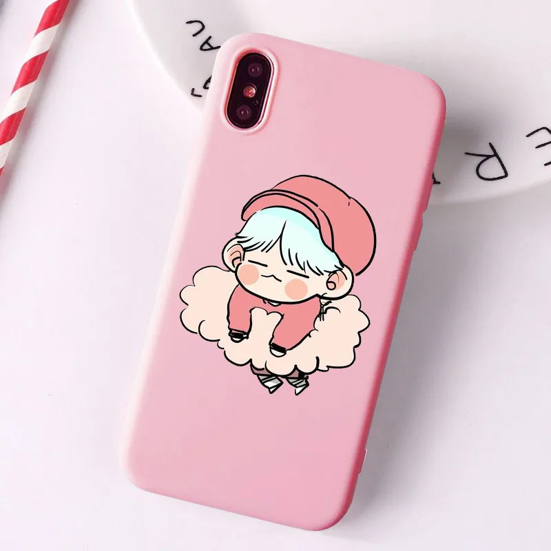 Модный чехол Monsta X KPOP для группы мальчиков Розовый Мягкий силиконовый из ТПУ