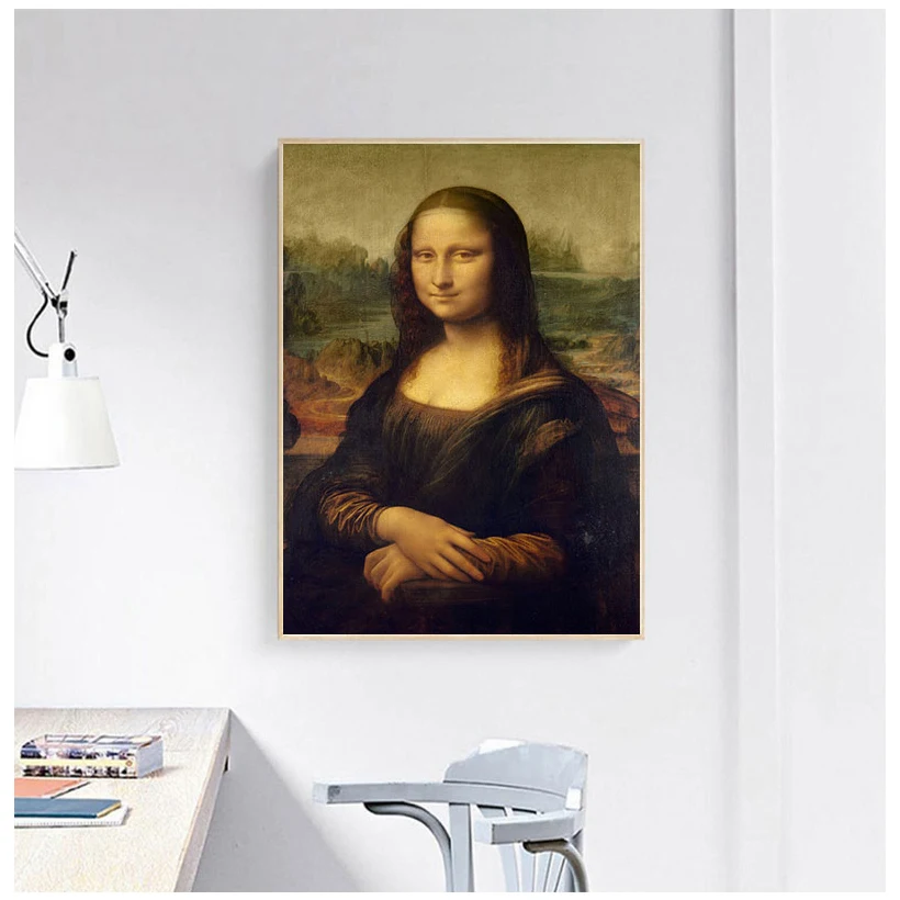 Картина на холсте Улыбка Моны Лизы портрет репродукция классические