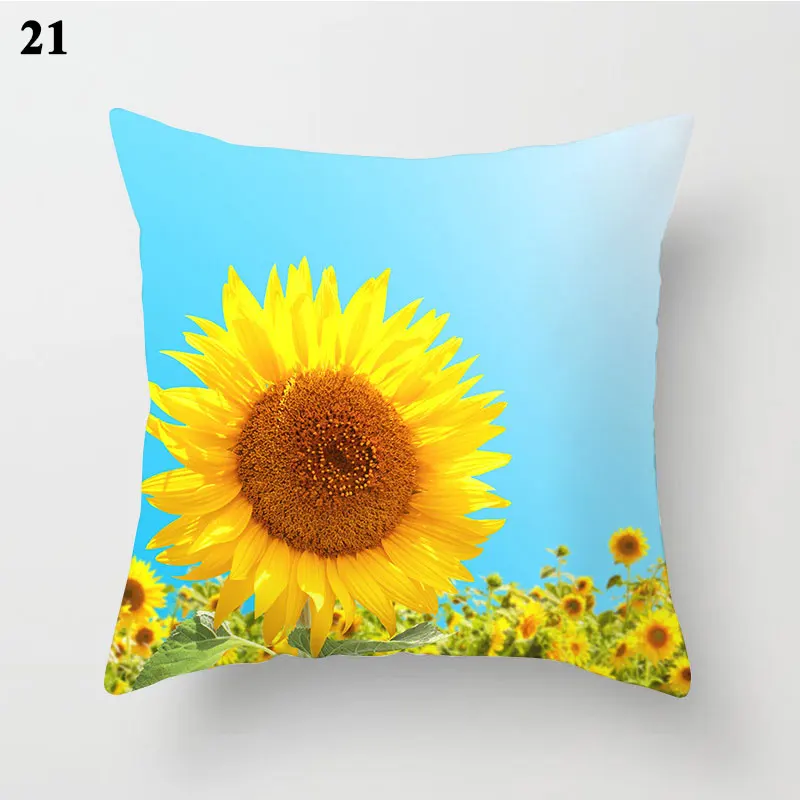 

Sunflower Cushion Cover Daisy Flowers Pillow Cover Decorative Pillows For Home Decoration/Sofa/Car Pillowcase 45*45cm