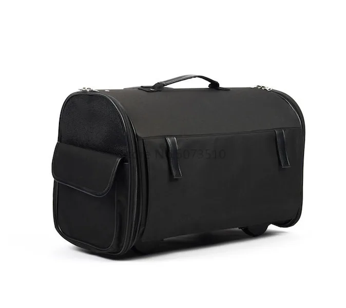 Мешок для тележки для домашних животных с выдвижной ручкой коробка малых и средних собак и собака четырехколесное светодиодное дышащая уличная сумка бесшумный в виде кошек и собак Портативный - Цвет: Бургундия