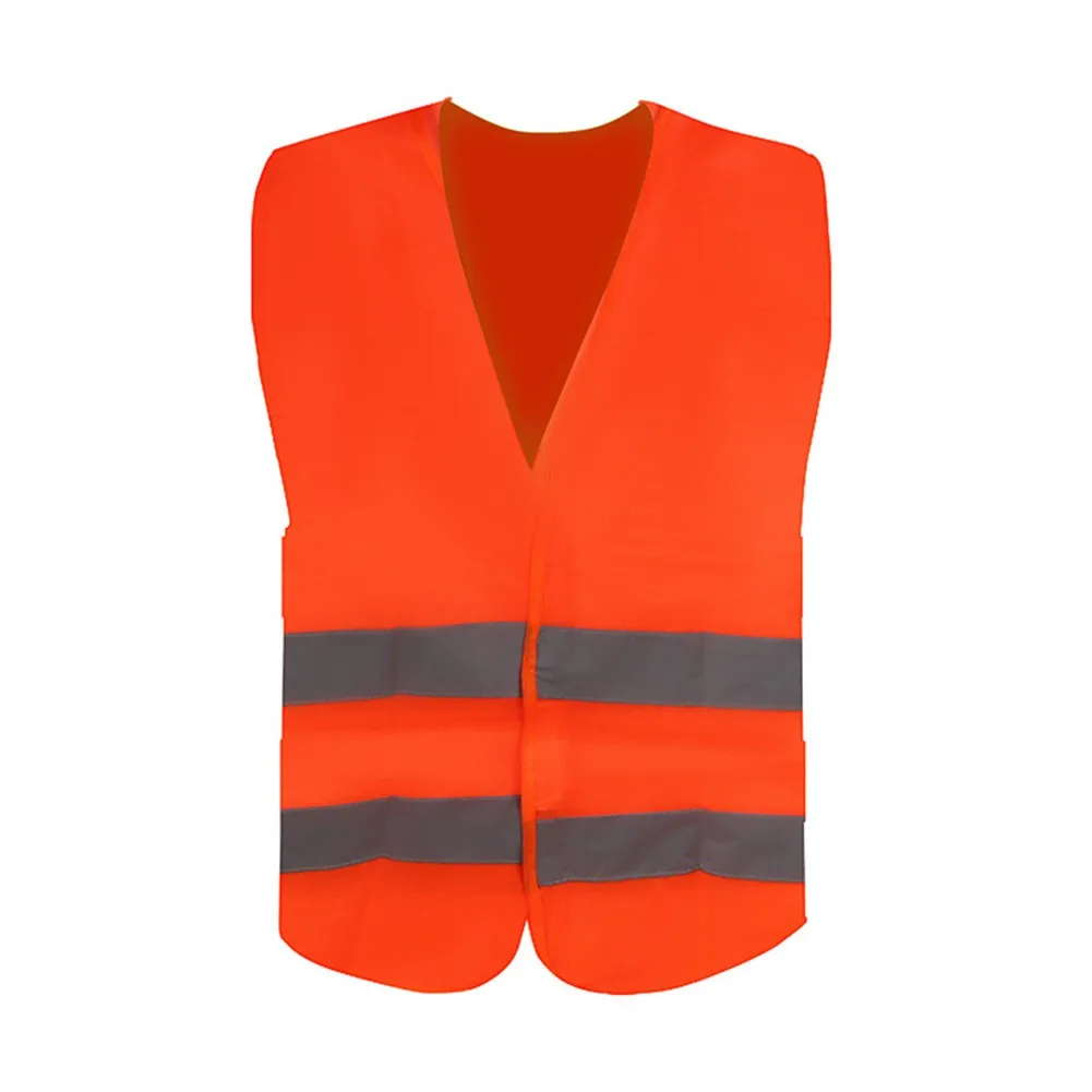 

4X Safety Traffic Vest Emergency Reflective Accident Vest Car Vest Orange Visibility Safety Reflective Vest Clothes Jacket Coat