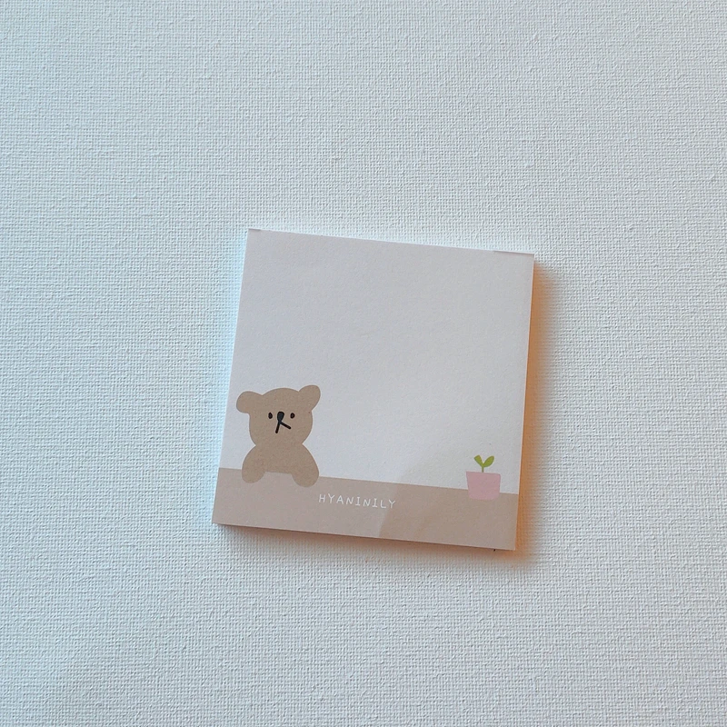 50 листов/лот Kawaii корейский INS Friend Bear Dialog Memo Pad N Times Sticky Notes портативный блокнот для