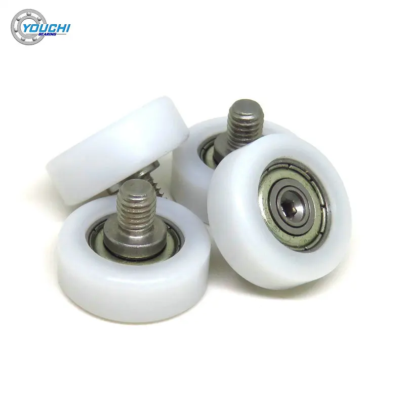 Ролики с покрытием из пом 19 мм винтом M5 и подшипником 605 10 шт. BS60519-7C1L6M5 19x7 для