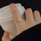 Корейская версия светильник кого роскошного циркониевого кольца, женское Открытое кольцо, высокое чувство, простое темпераментное кольцо для девушек, кольца для женщин