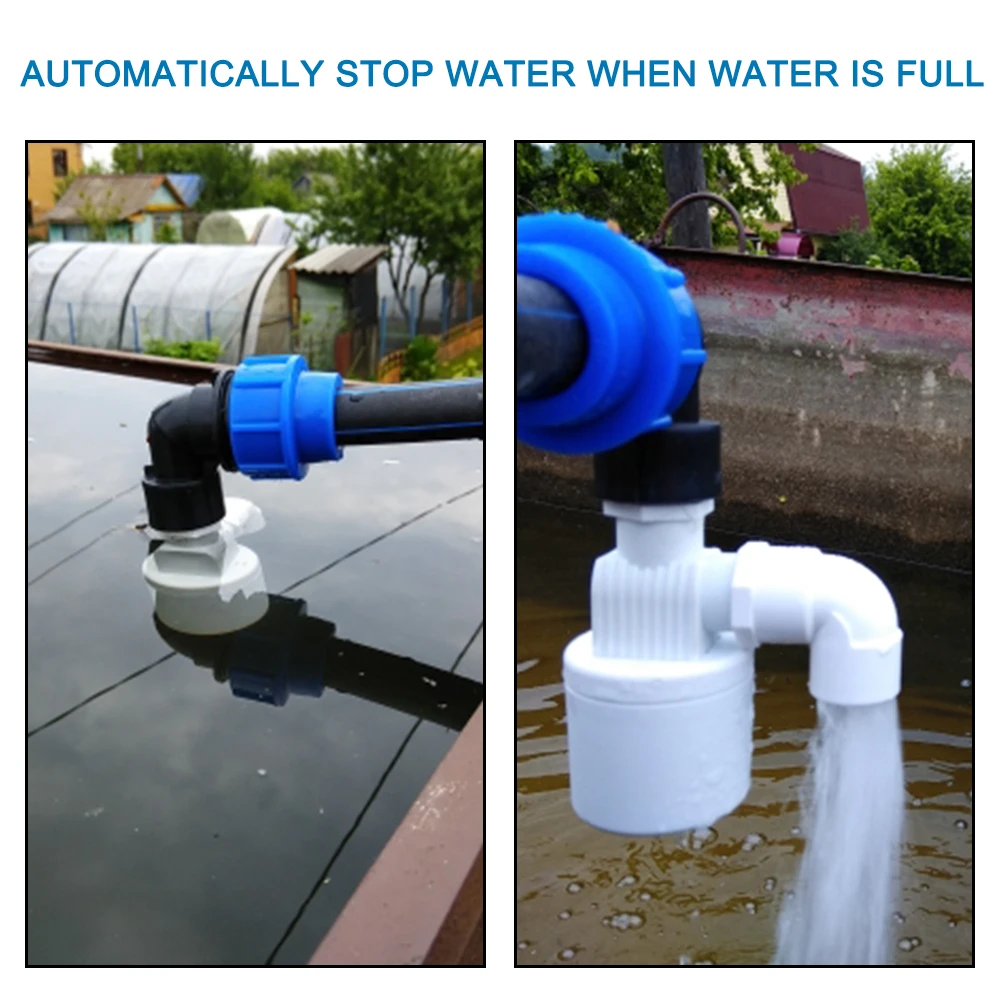 

1/2'' 3/4'' 1'' Full Automatic Float Valve Water Level Control Inside Installed Anti Corrosion Nylon Ball Balve Durable For Home