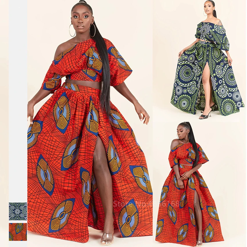 Модная женская одежда в африканском стиле с открытыми плечами укороченный топ