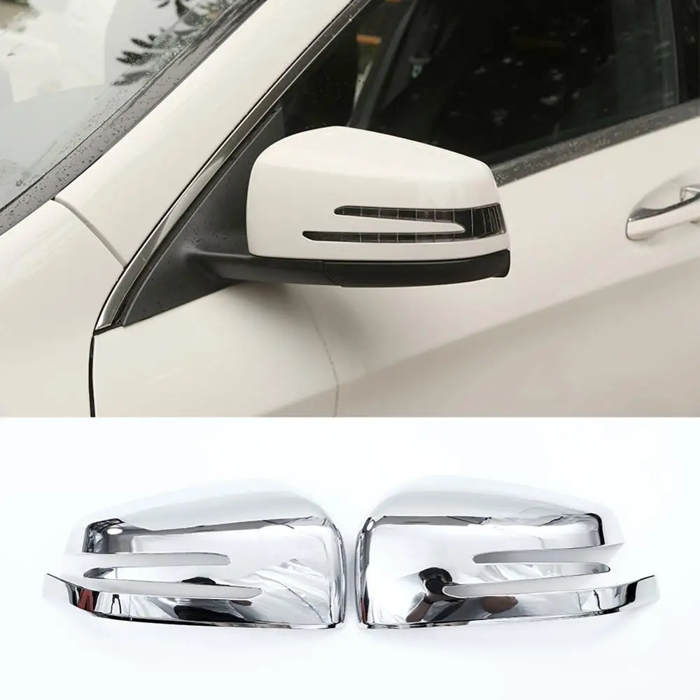 2pcs Closs Chrome Car ABS Side Rearview Mirror Cap Cover Trim for Mercedes benz GLA C GLK GLA 2010-2016 GLE GLS Class 2015-2017