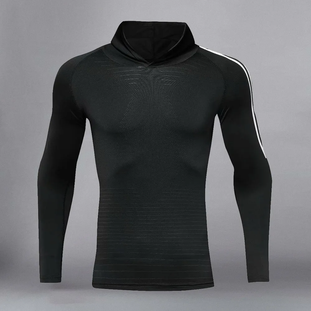 Футболка мужская компрессионная с длинными рукавами и 3D принтом|Беговые
