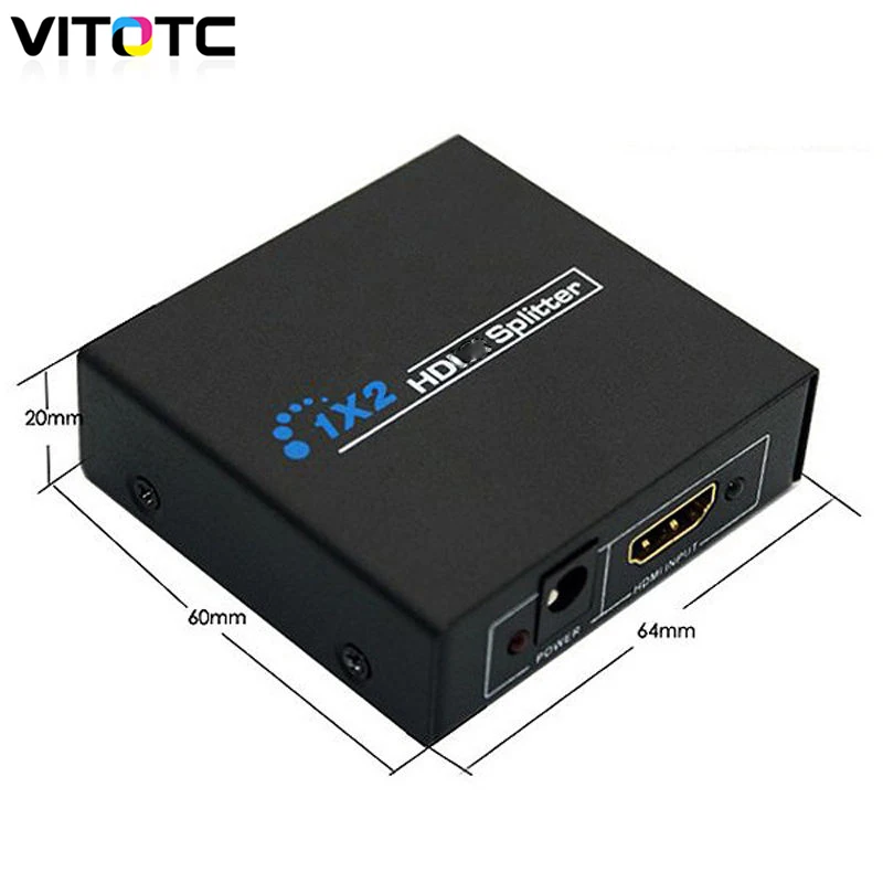 Разветвитель 1 в 2 выхода 1080p HDMI совместимый сплиттер 1x2 разветвитель усилитель