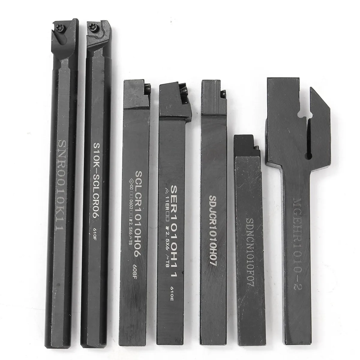 

7 Set 10mm Shank Lathe Boring Bar Turning Tool Holder Set With Carbide Inserts For Semi-finishing and Finishing Operations