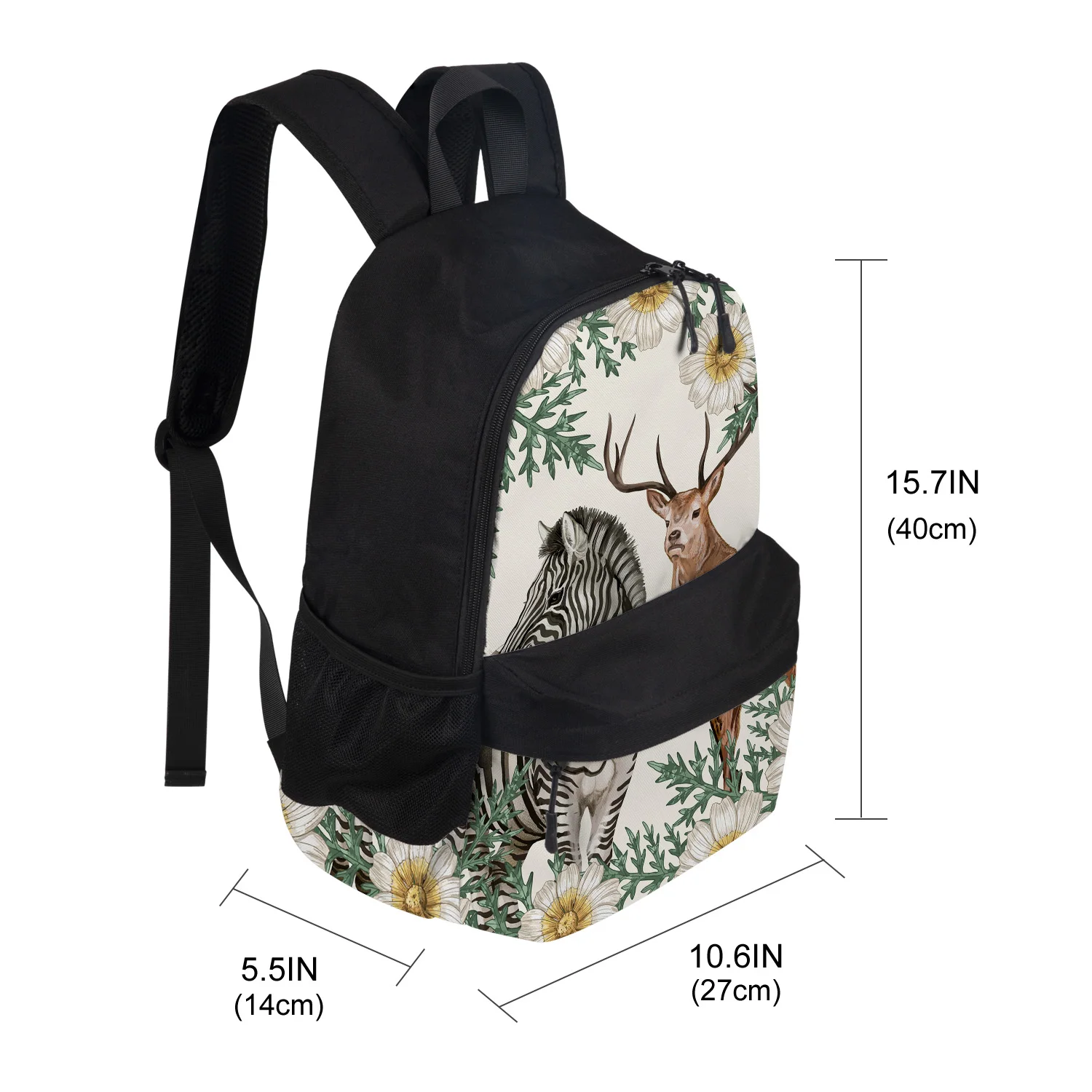Подсолнечника олень рюкзак с изображением зебры Колледж обувь для учащихся