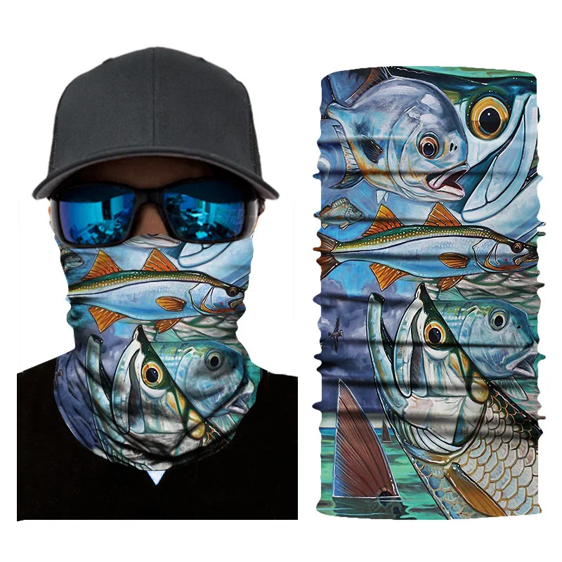 

Sports Bandanas Fishing Mask Tubular Scarf Outdoor Seamless Balaclava Shemagh Camping Summer Fishing Sunscreen Bandana Scarf