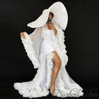 Уникальное белое Тюлевое платье для беременных женщин прозрачное длинное платье макси для фотосессии пушистое Многоярусное Тюлевое платье нарядное платье для торжественных мероприятий