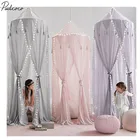 Лидер продаж, навес для детской кровати, навес с москитной сеткой, занавеска, постельное белье, искусственный хлопок, навес для кровати + аксессуары