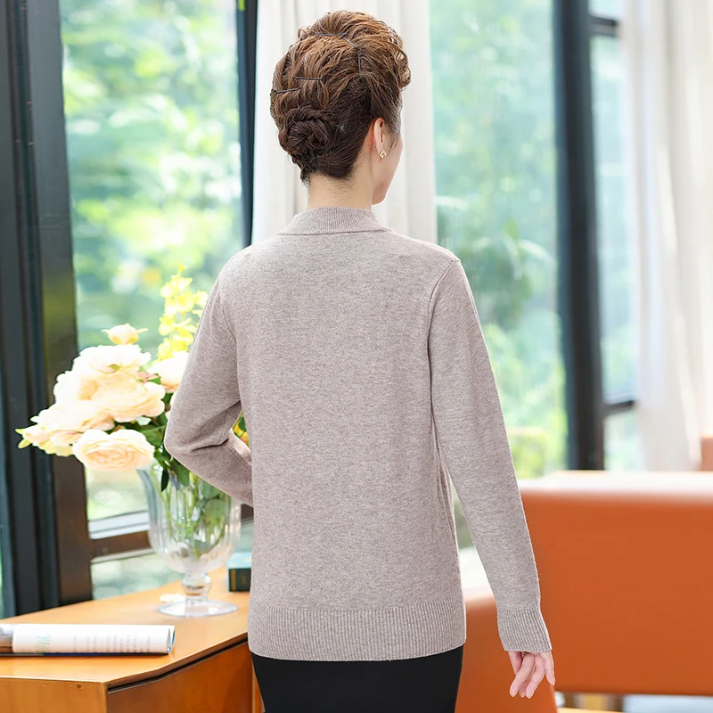 Новинка весна-осень 2020 Женский пуловер с высоким воротником свитер вязаные топы