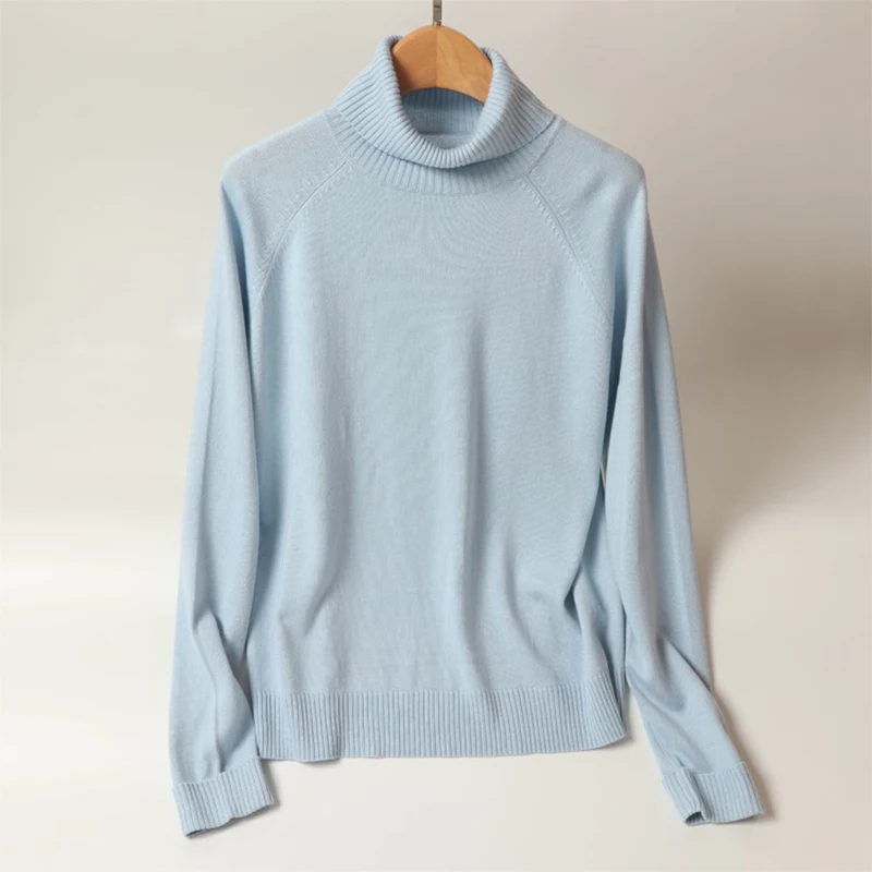 

Masigoch silk cashmere turtleneck knitwear sweater for winter