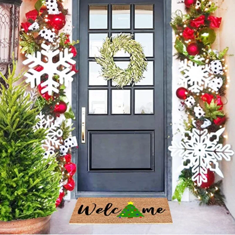 Doormat Indoor Entrance Christmas Tree Doormats Welcome Home Carpet Front Door Mat Decorations Bathroom Rug | Дом и сад