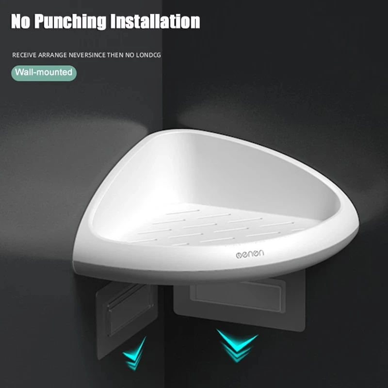 bathroom storage punch free triangular shelves holder shower corner shelf shampoo rack kitchen basket holder accessories free global shipping