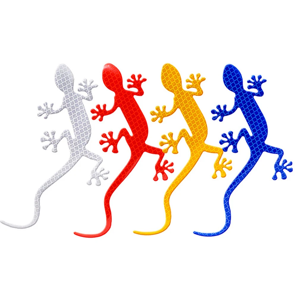 Автомобиль со светоотражающими элементами в форме геккона Предупреждение лента