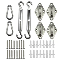 40pcs shade sail stainless stainless steel hardware kit shades fixing accessories garden accessory awning mounting kit supplies