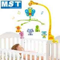 baby toys 0 12 months musical crib mobile bed bell carousel rattles rotary bracket giraffe holder wind up music box for infant