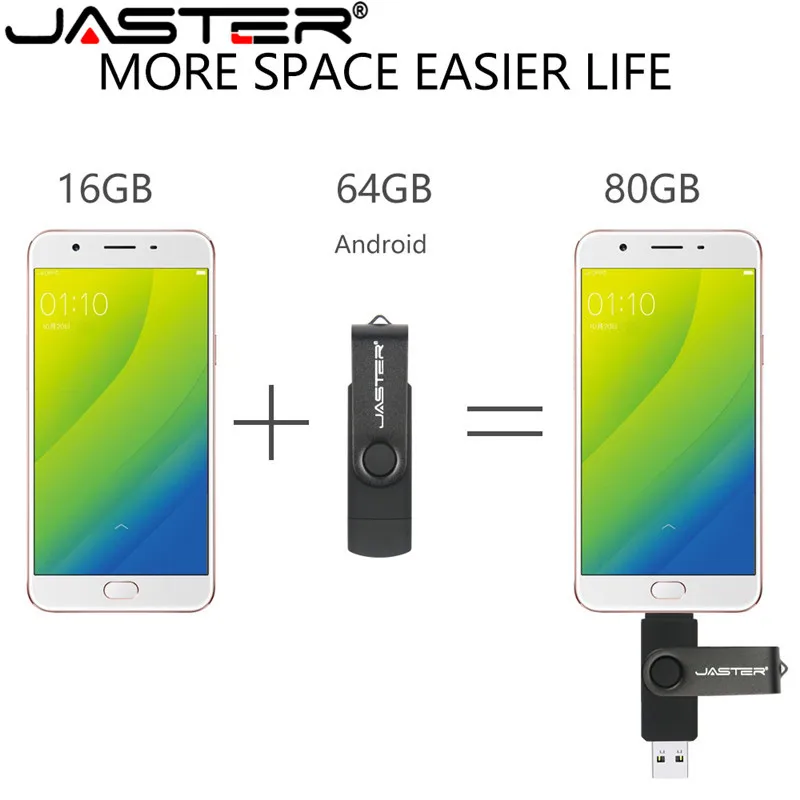 Высокоскоростной USB флеш накопитель JASTER OTG флешка 256 ГБ 128 64 32 2 0 флешка|USB