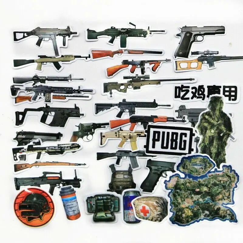 29/30 шт. PUBG Стикеры s наклейки для игр для автомобиля ноутбука Чемодан Playstation телефон скейтборд Коврик для компьютерной декоративный велосипед