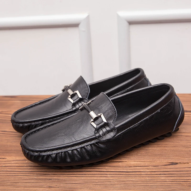 

Leather Fashion Loafers Men Classic Business Flats Driving Shoes Man Vintage Designer Slip on Office Casual Men's Shoes Comfy