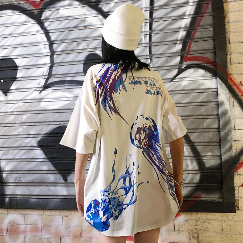 Футболка в стиле хип хоп с круглым вырезом 2020 летняя женская футболка большого